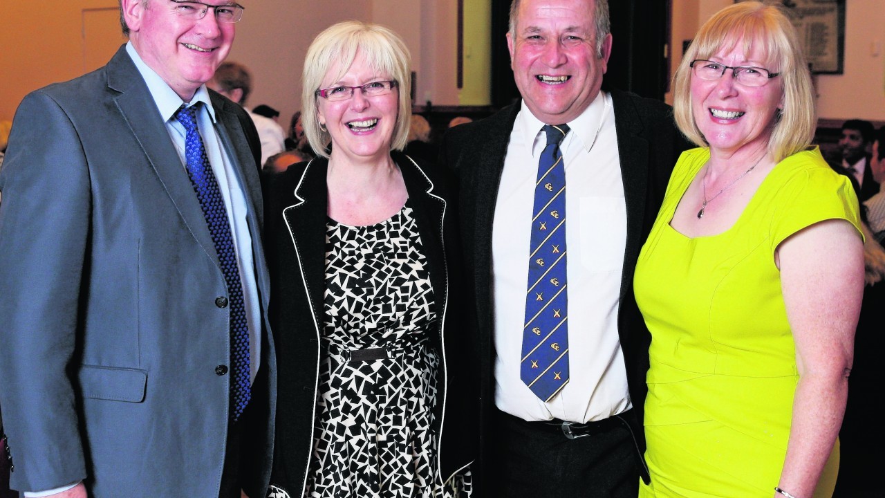 Neil Gallacher and Liz McIntyre with Colin and Lorraine Duncan