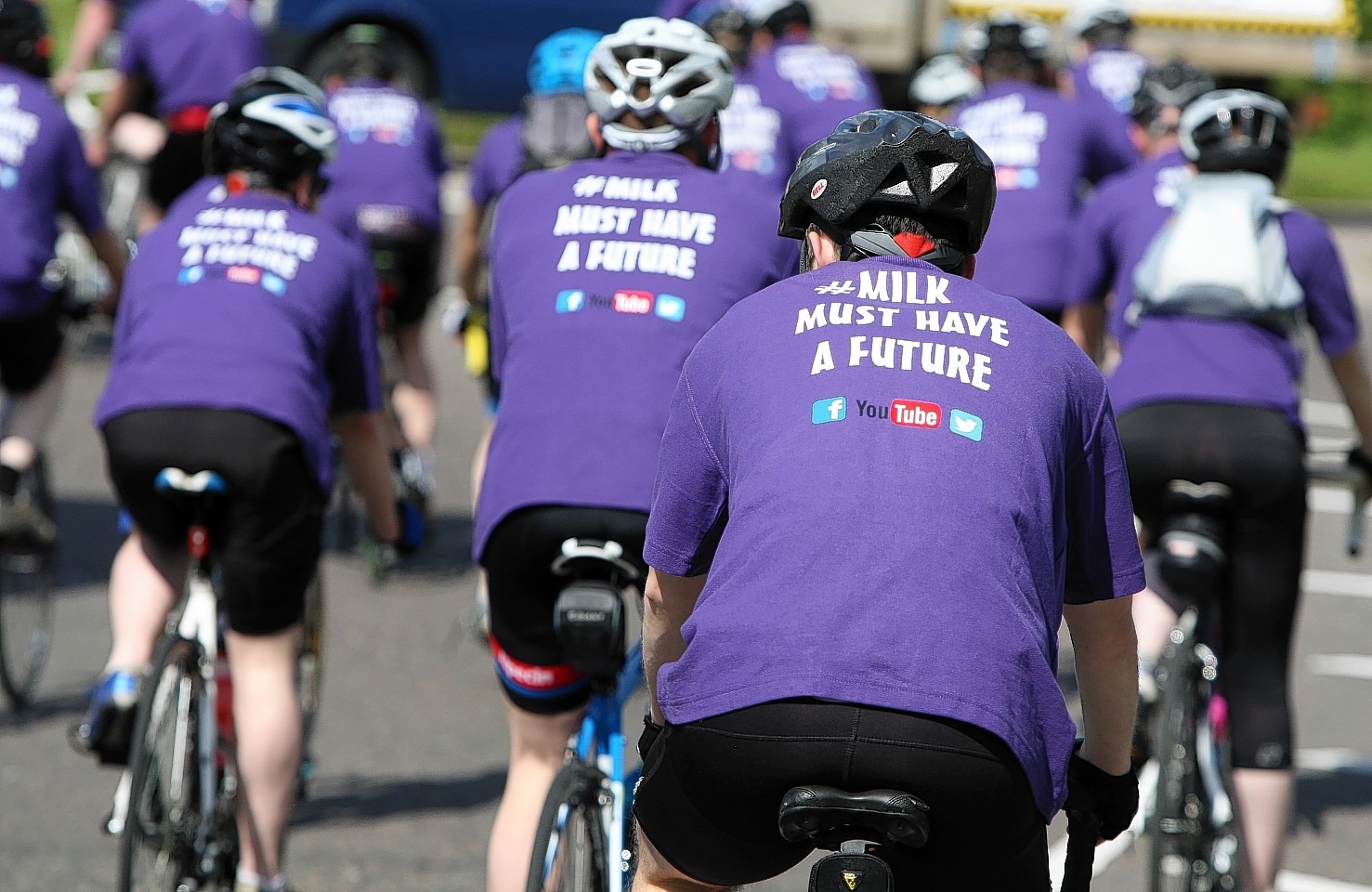 The young farmers setting off on their cycle