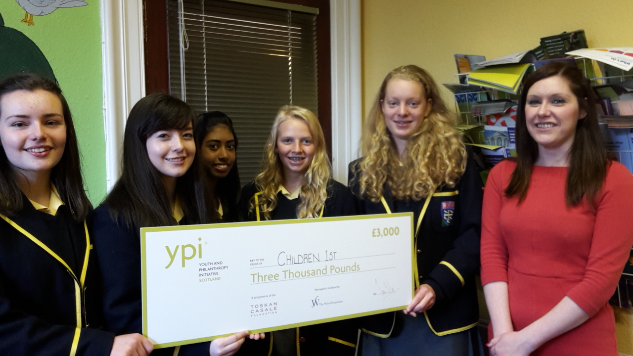 Girls presented the cheque last week