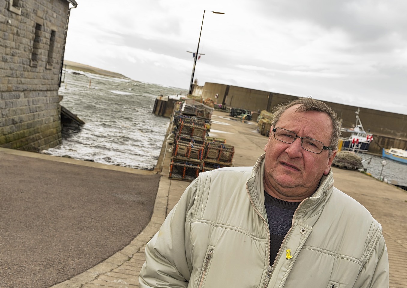 Albert Ritchie near the site where he discovered the body