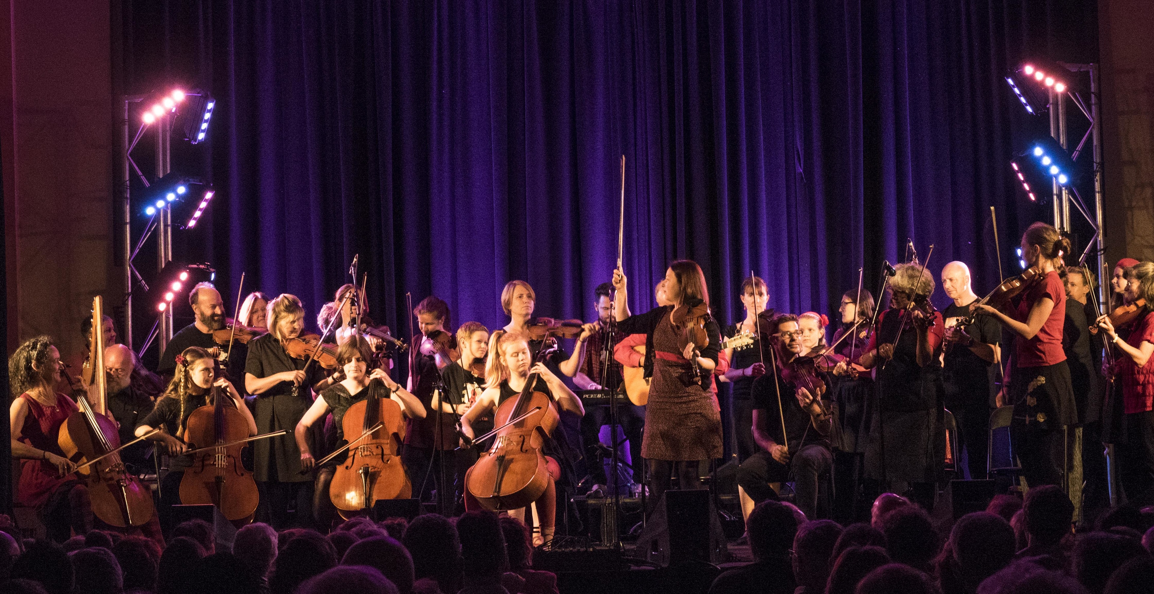 The Melbourne fiddlers performing