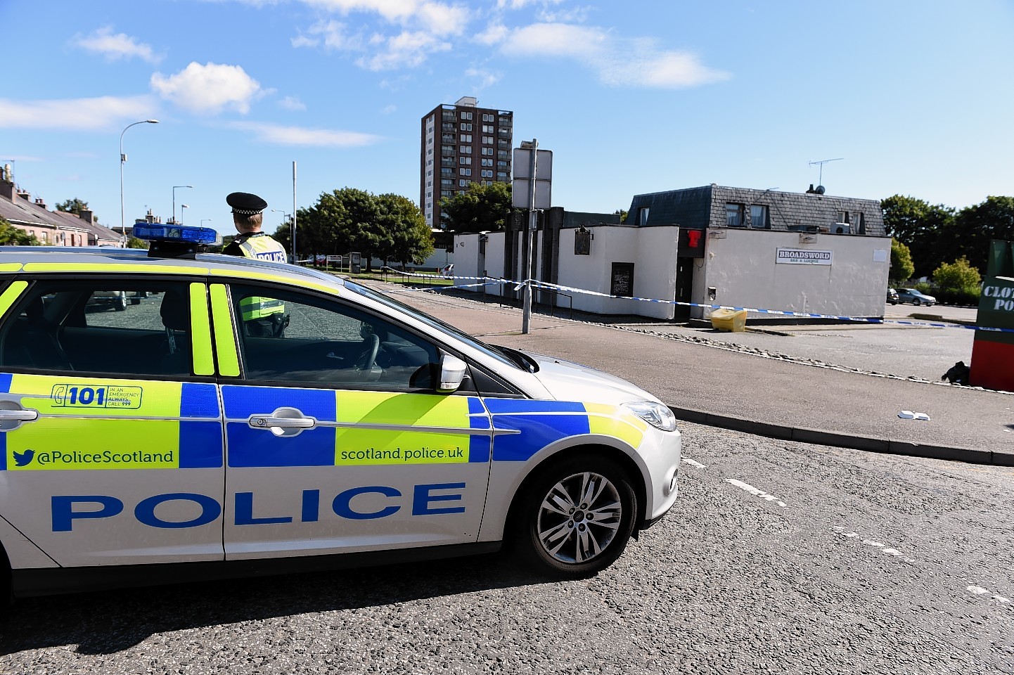 Police at the scene of the incident in Aberdeen