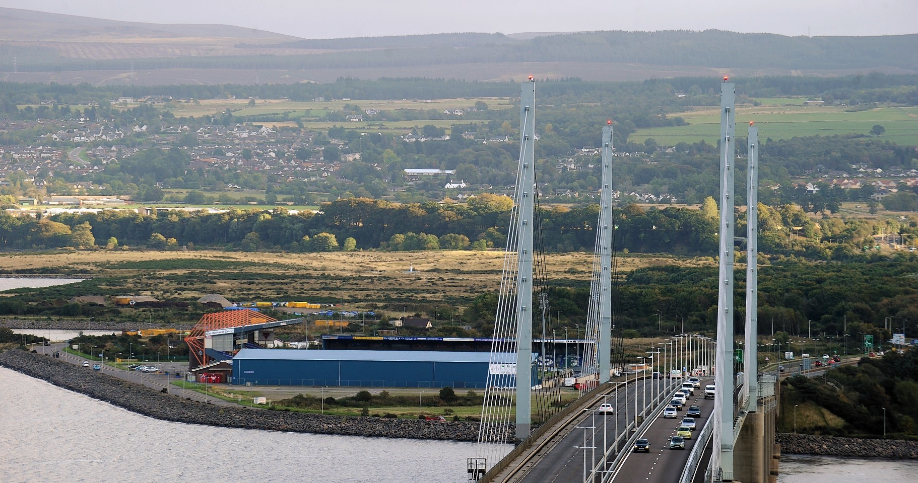Looking north from the Kessock Bridge in Inverness. Picture by Sandy McCook