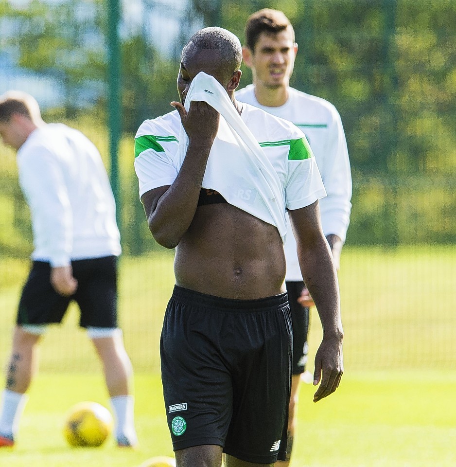 Cole during Celtic training