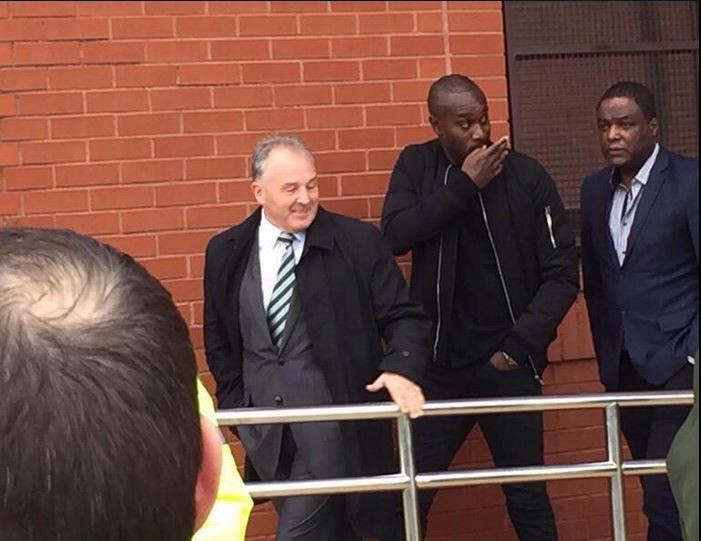 Carlton Cole outside Parkhead