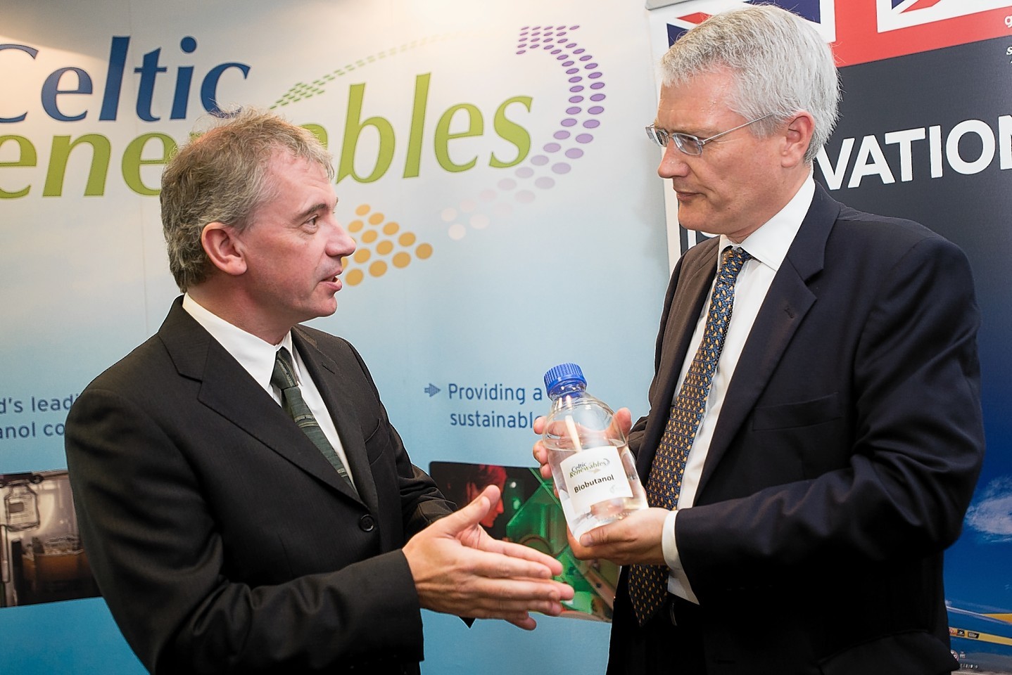 Prof Martin Tangney, president, Celtic Renewables, and Transport Minister Andrew Jones