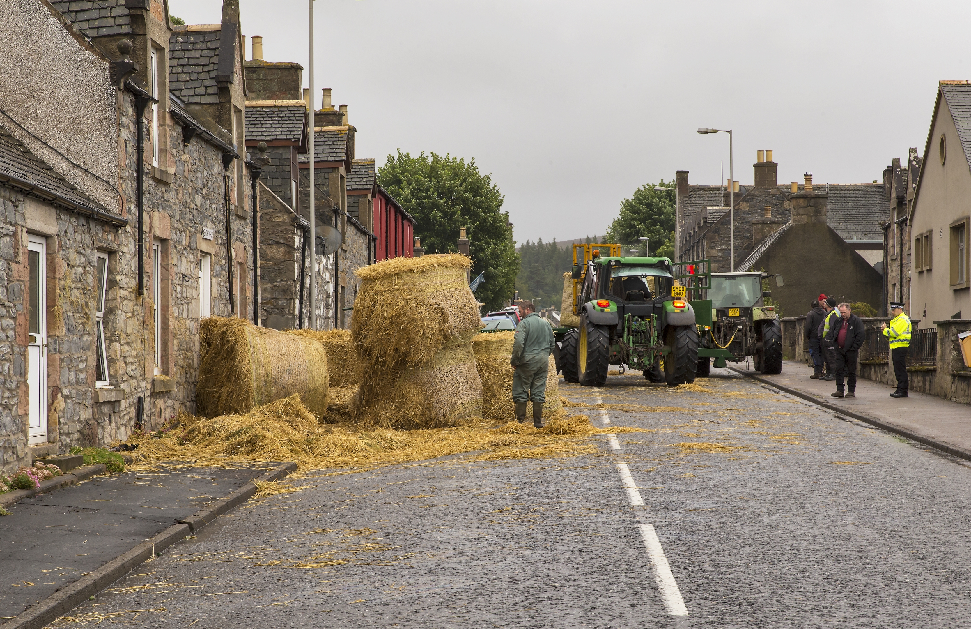 Bales shed across the road