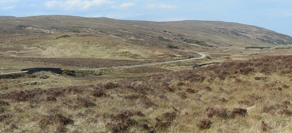 The area where the Creag Riabhach windfarm could be built