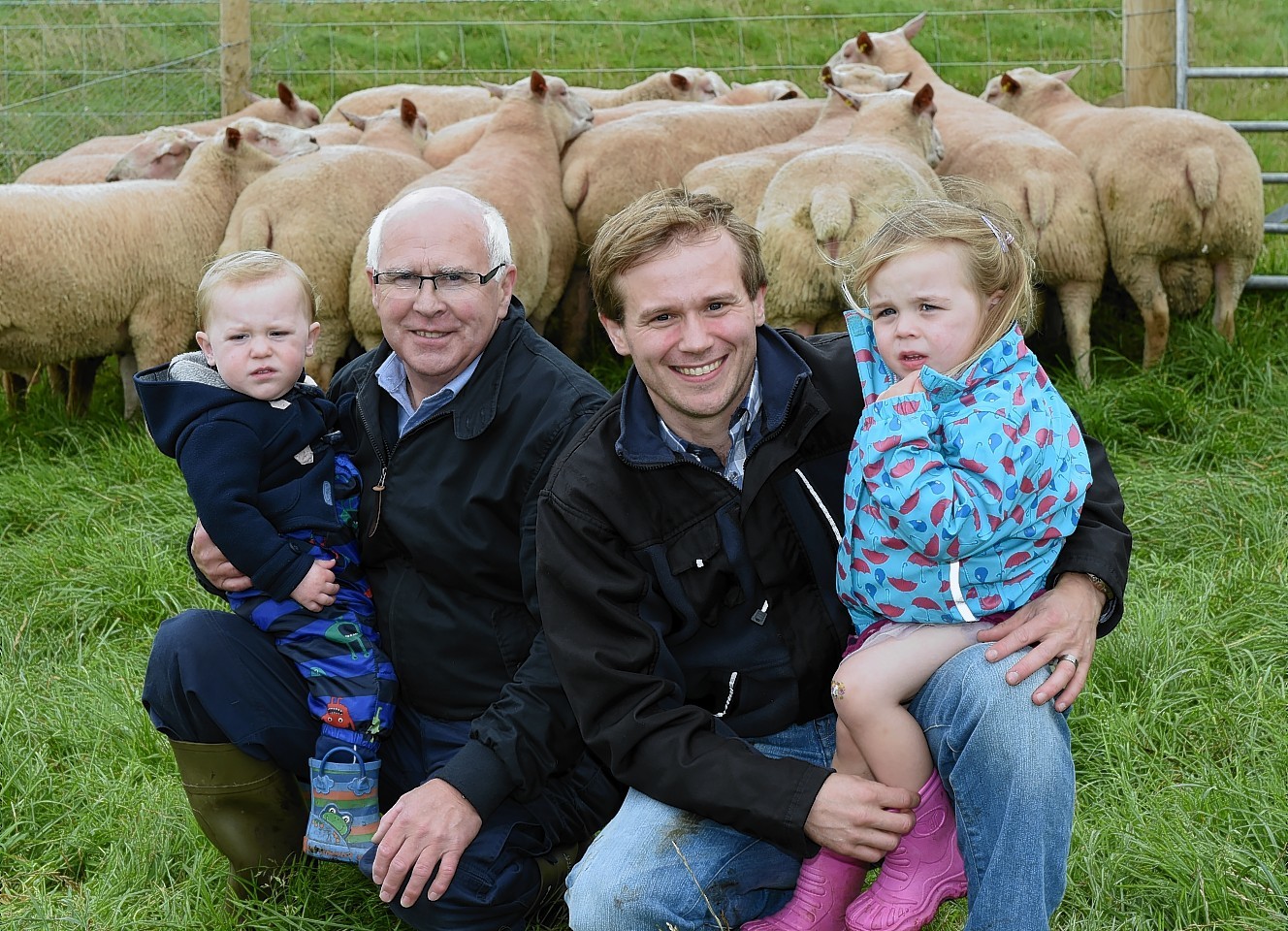 Howard and Andrew Davies (left to right) with Andrew's children Ryan and Ailsa