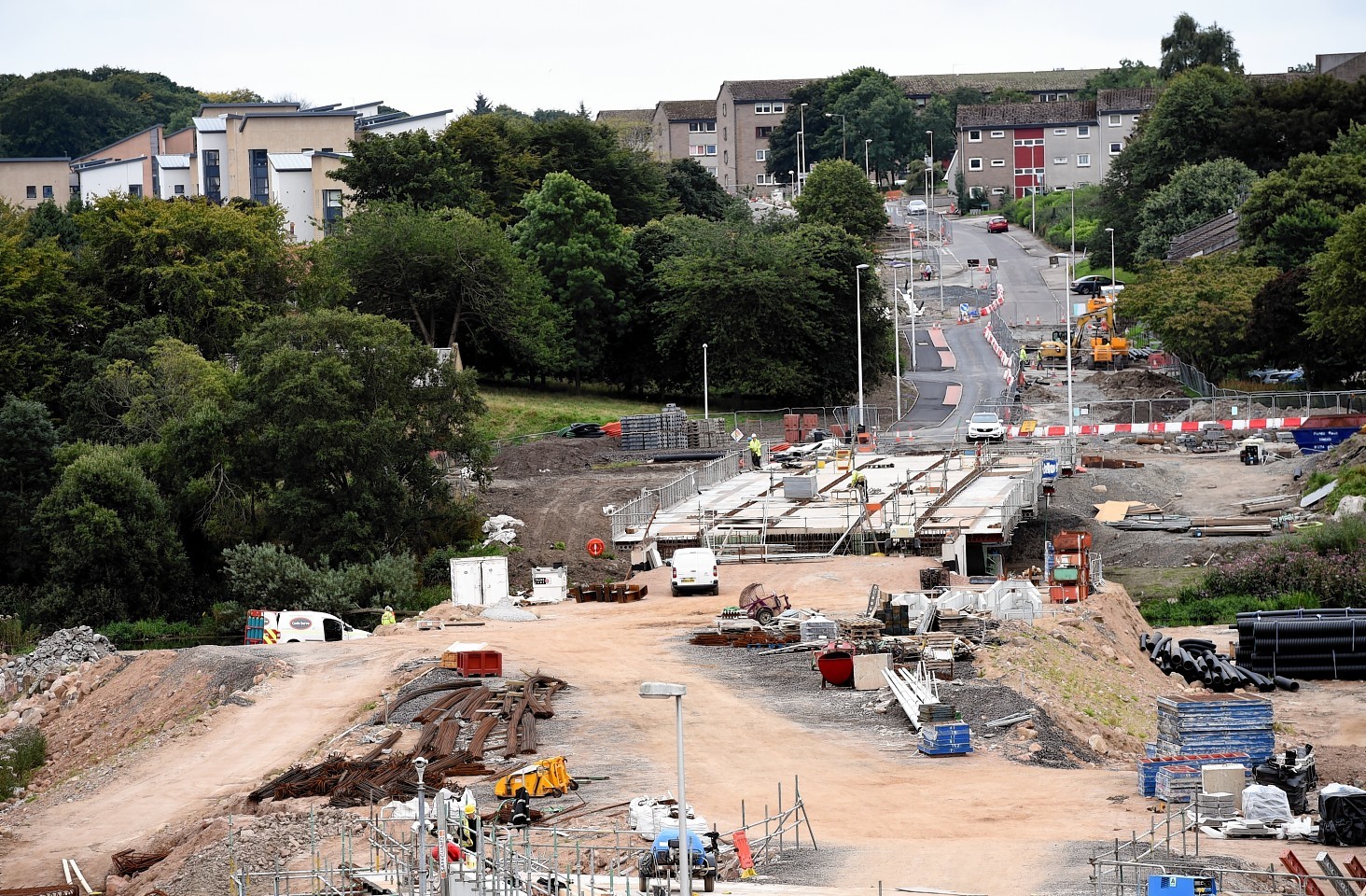 General view of work on the third Don crossing