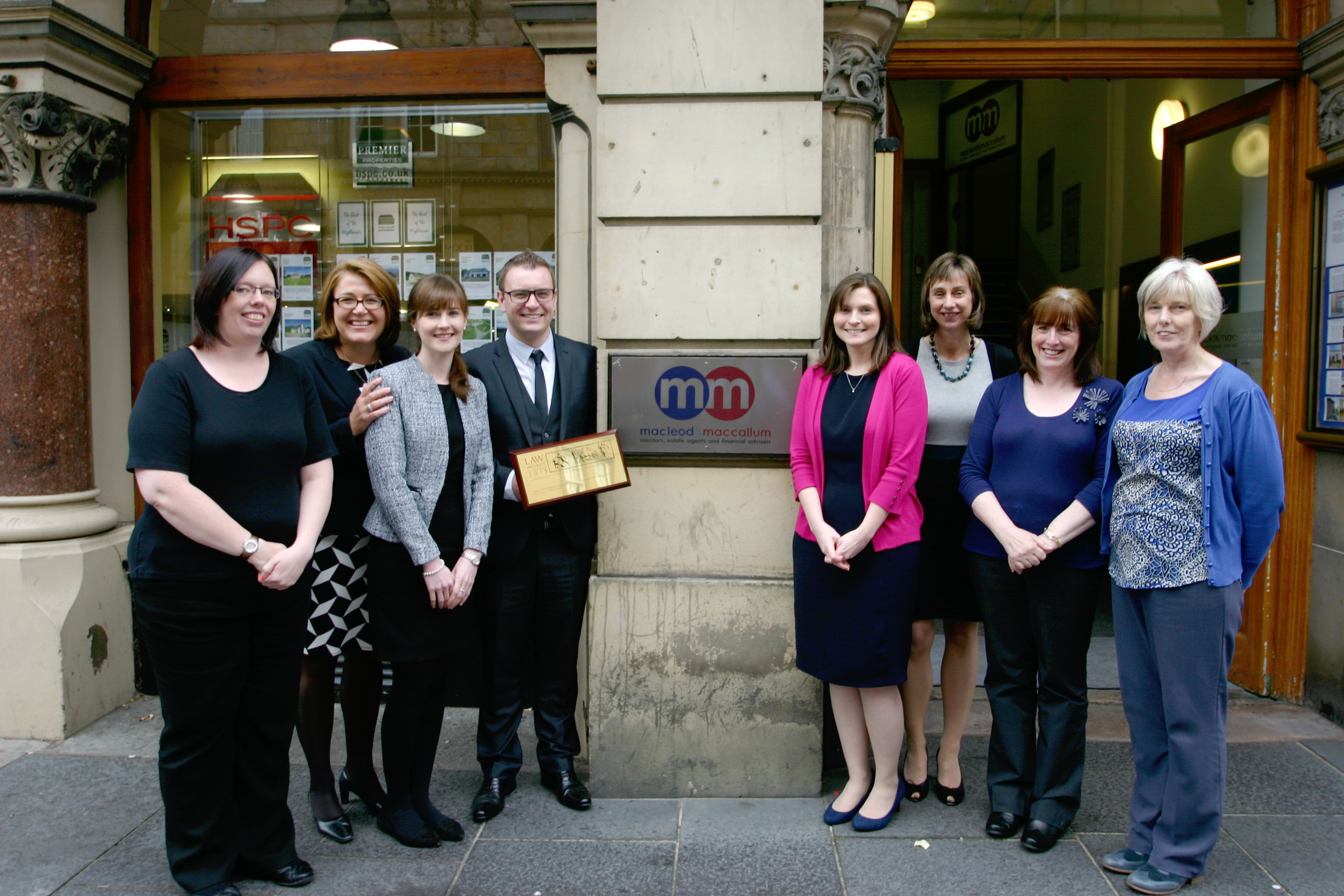 The Family Law team outside Macleod and Maccallum in Inverness