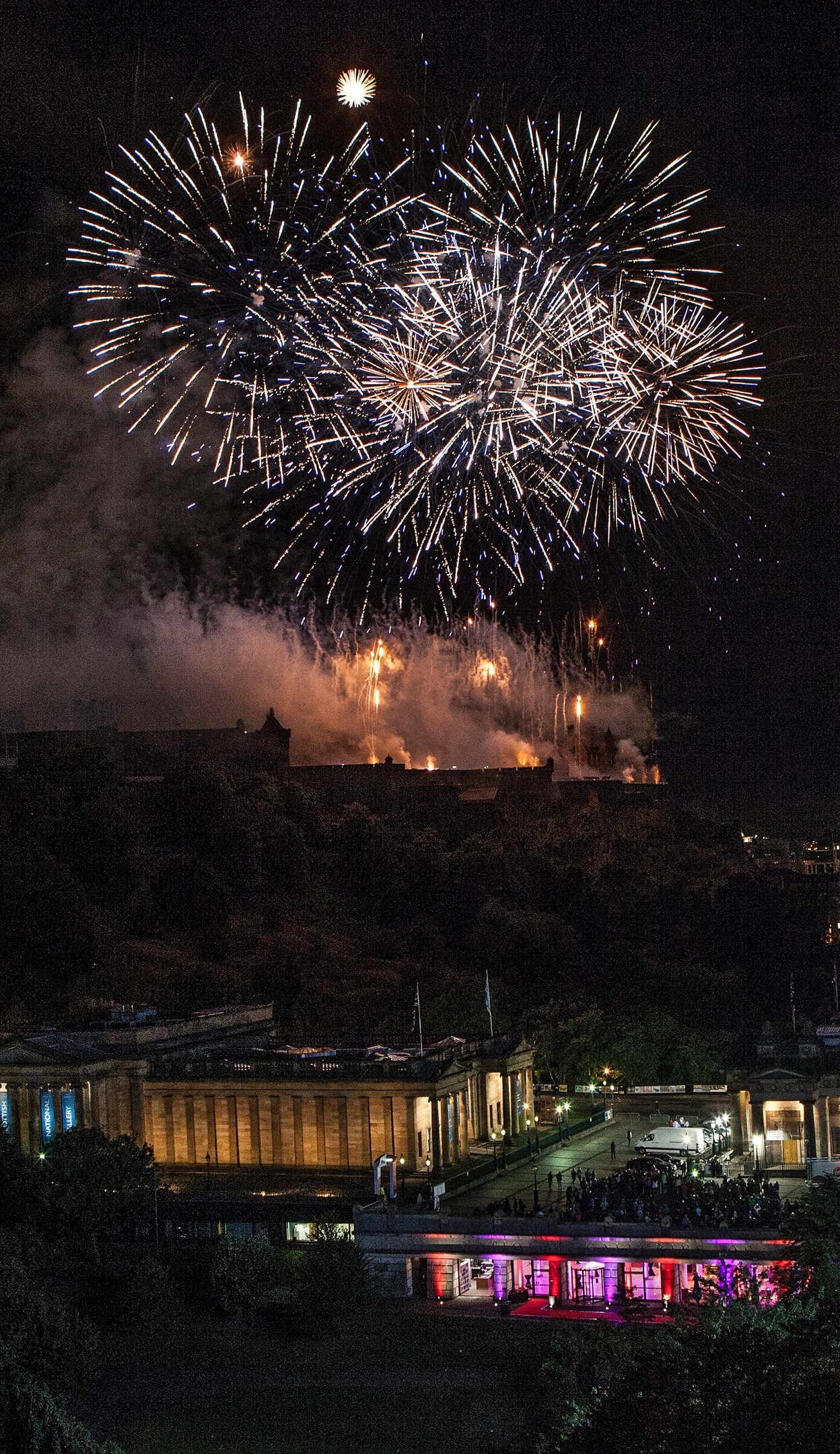 Fireworks light up the sky over Edinburgh to mark the end of the Festivals. The display closes the festival season with a 45 minute concert and more than 400,000 fireworks, choreographed to live orchestral music against the backdrop of Edinburgh Castle. 
