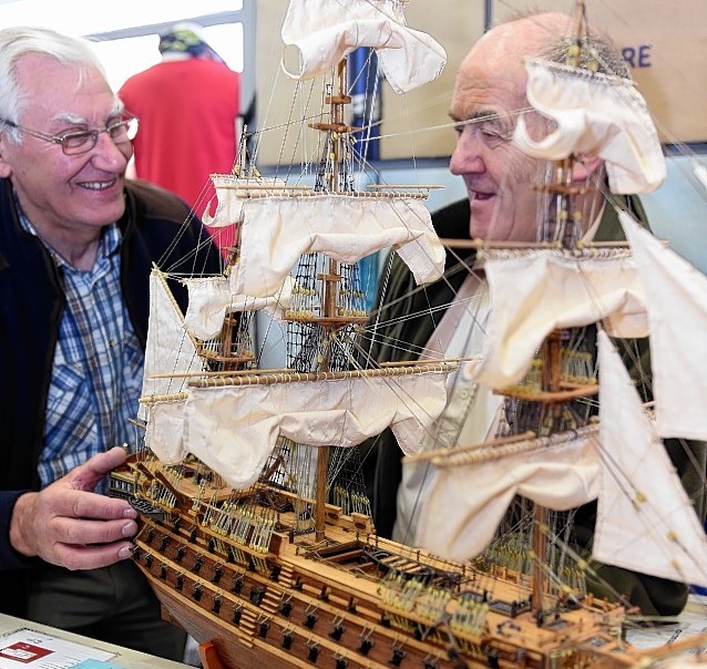 Tom Logie, left, and George Alexander, right, from the Forres Heritage Trust