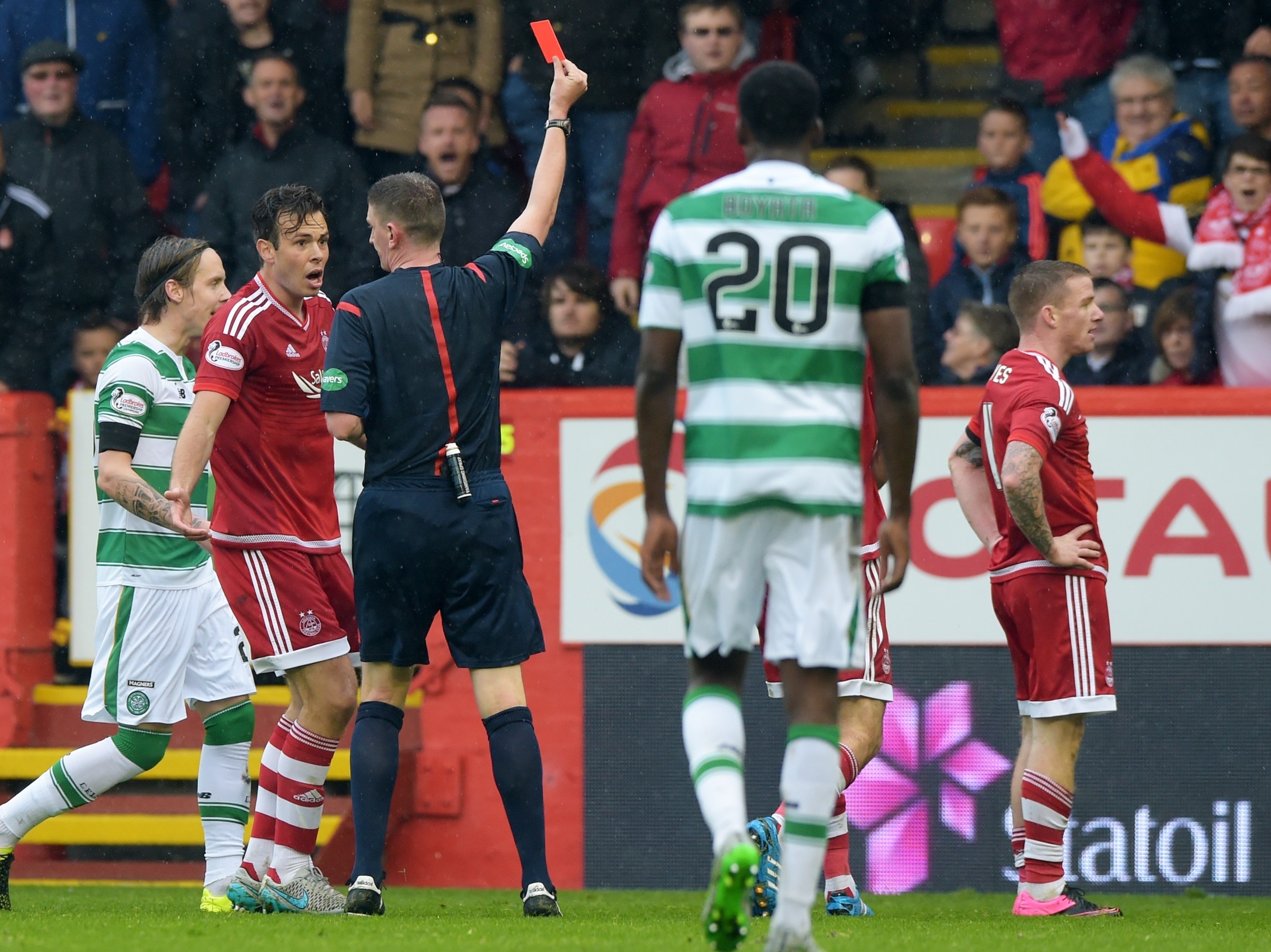 Hayes was sent off the last time the teams met