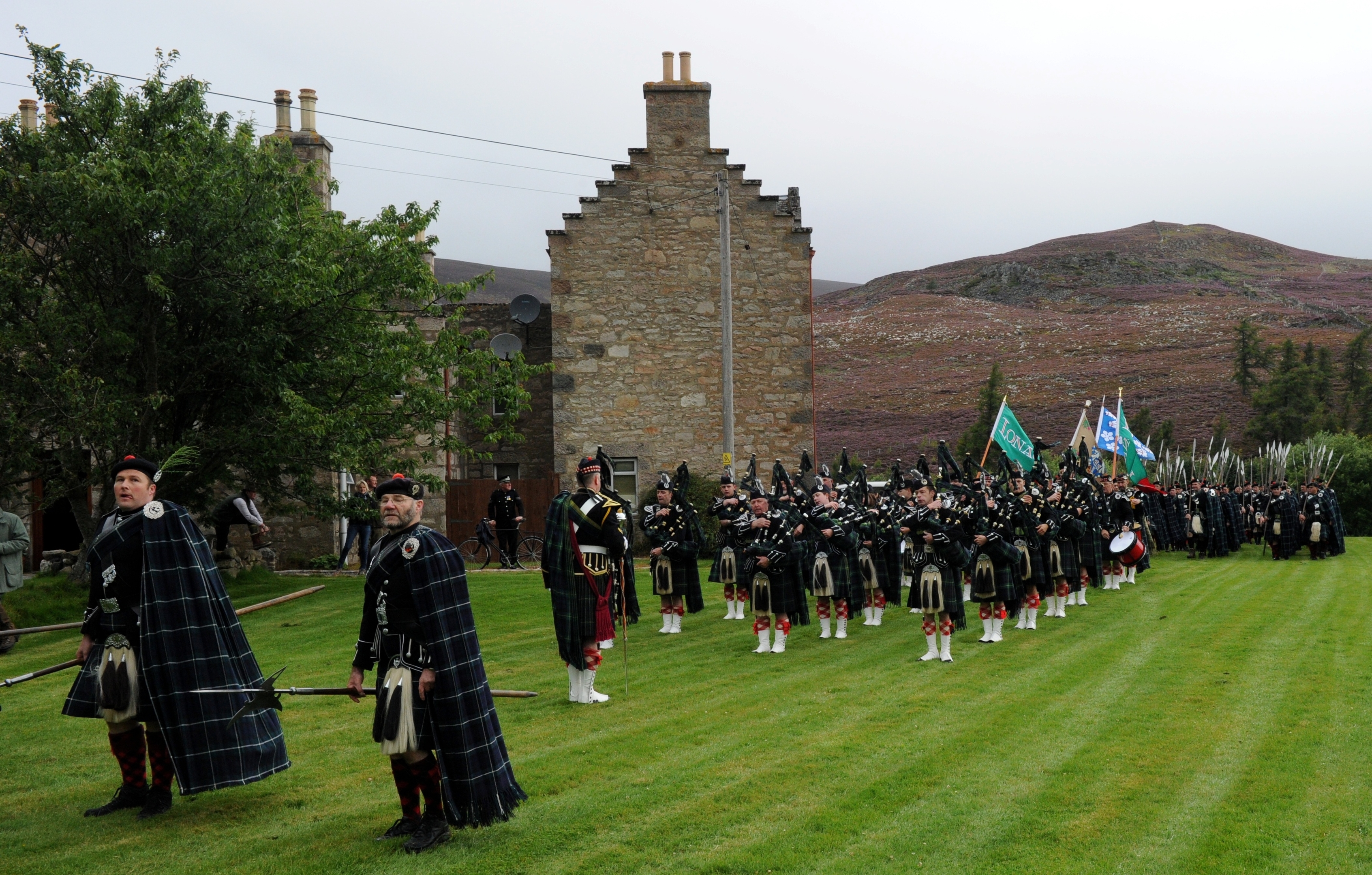 A long walk for the Lonach Highlanders
