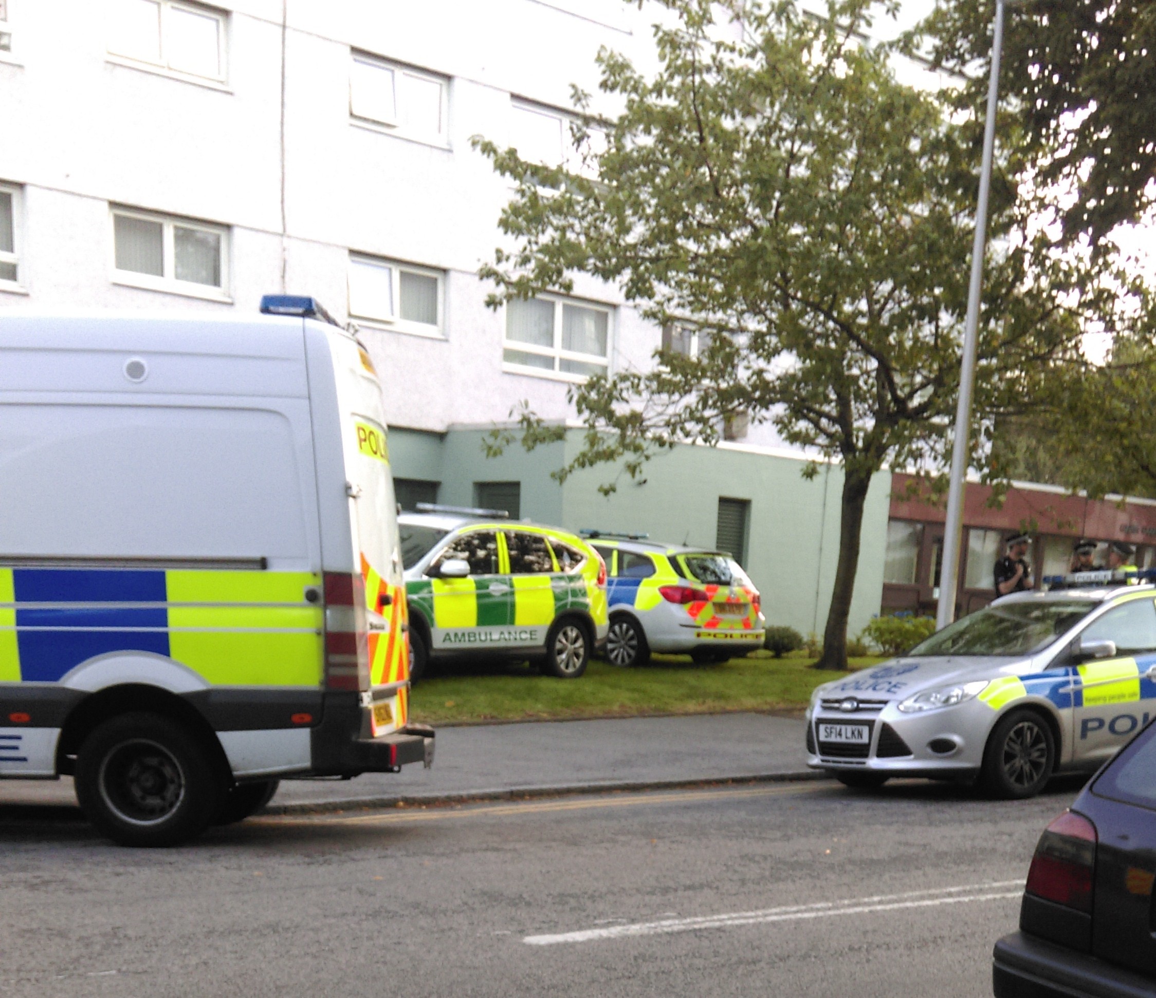 The man fell from a window in Gairn Court 