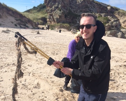 Jamie Hadingham, Silver Sands entertainment manager joins the clean-up operation