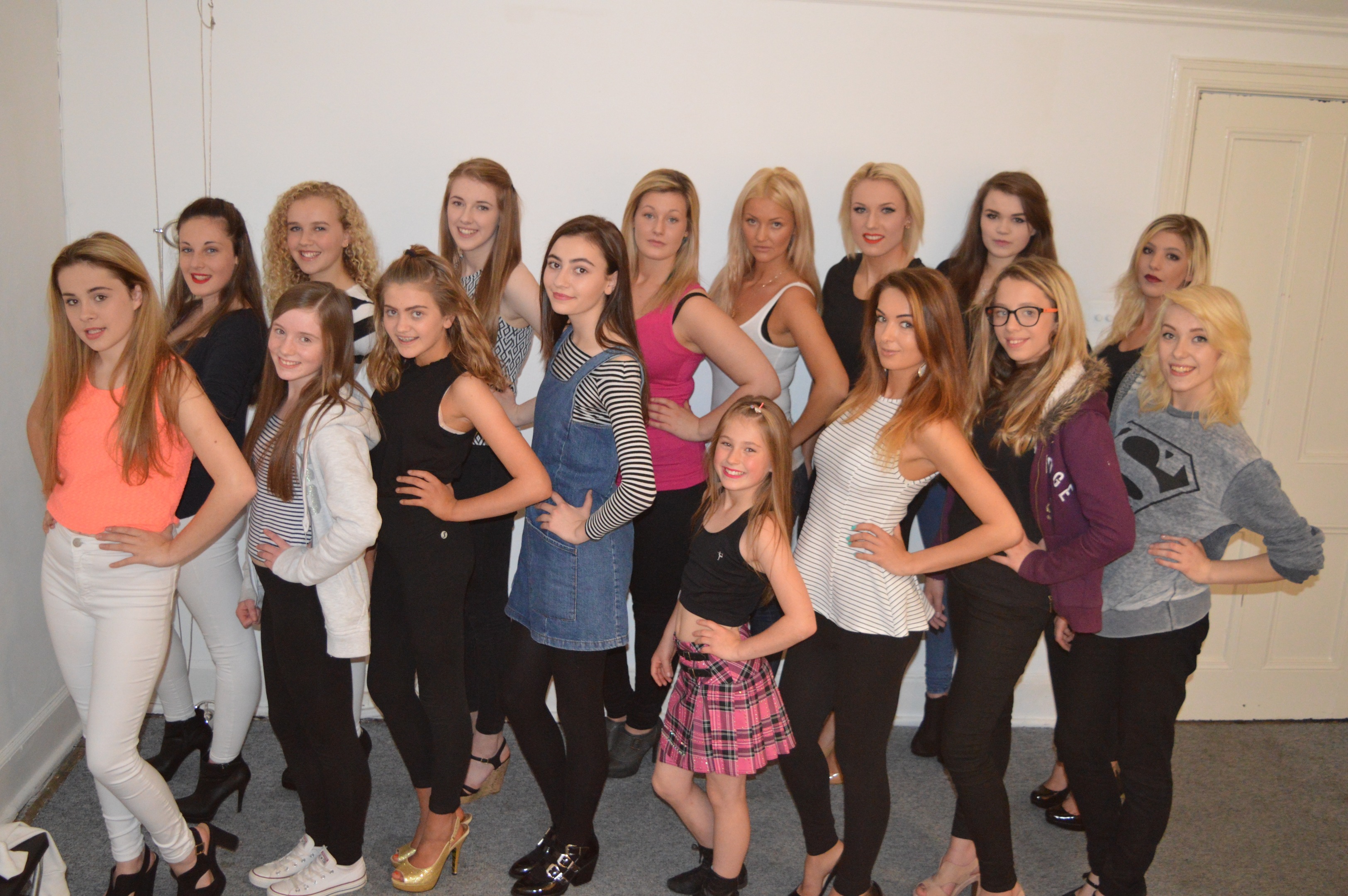 Some of the prospective models at Highland Fashion Week