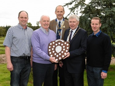 David Allan, Dougie Allan, Dave Green (RNAS president), Hamish Vernal (Aberdeenshire Provost), and Stuart Allan.