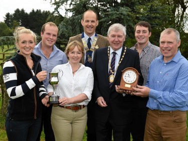 Julie Marshall, Bruce Ingram, Carole Ingram, Dave Green (RNAS president), Hamish Vernal (Aberdeenshire Provost), Gregor Ingram and William Ingram.