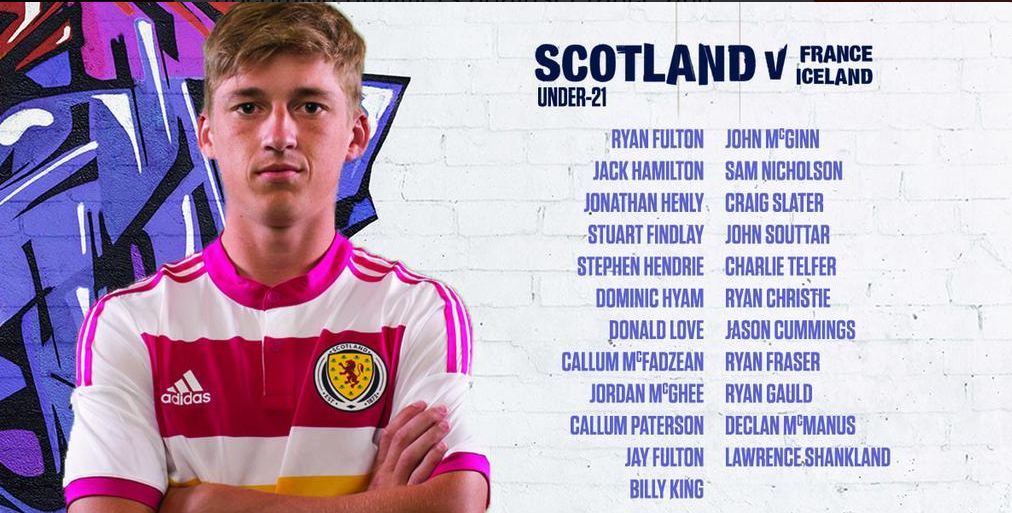Scotland under 21 squad v France