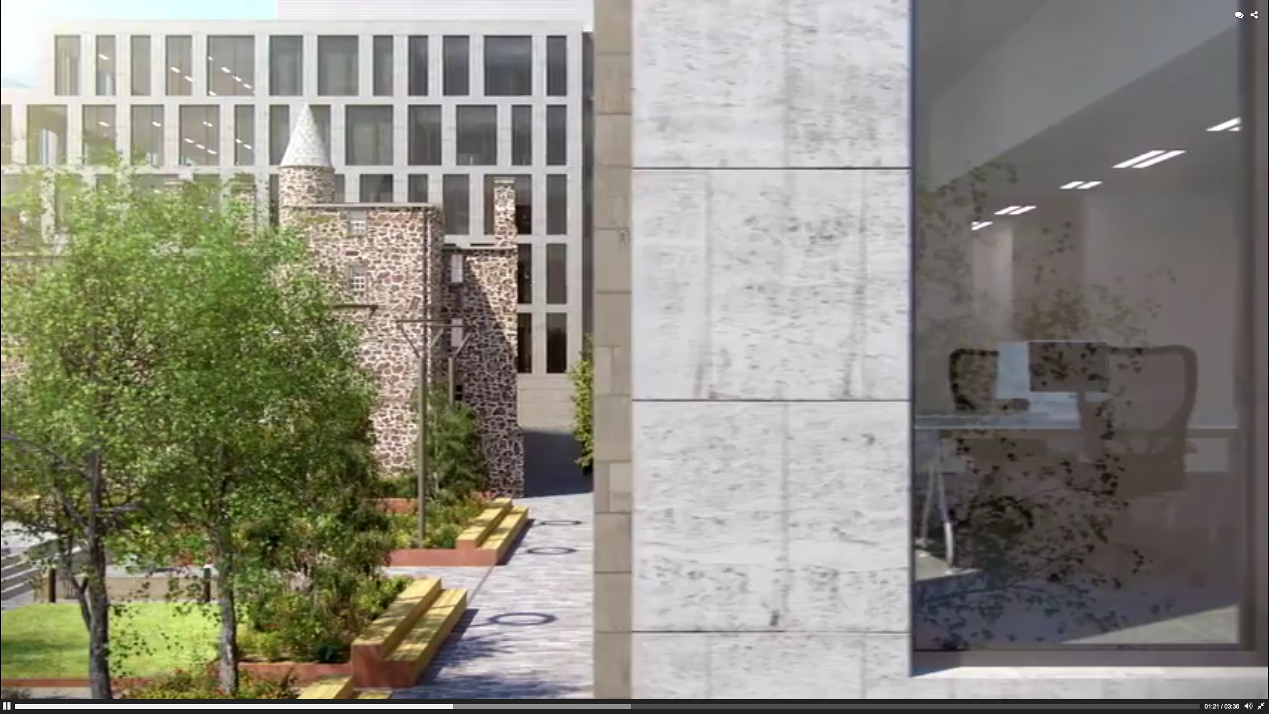 A screenshot from the new Marischal Square development video