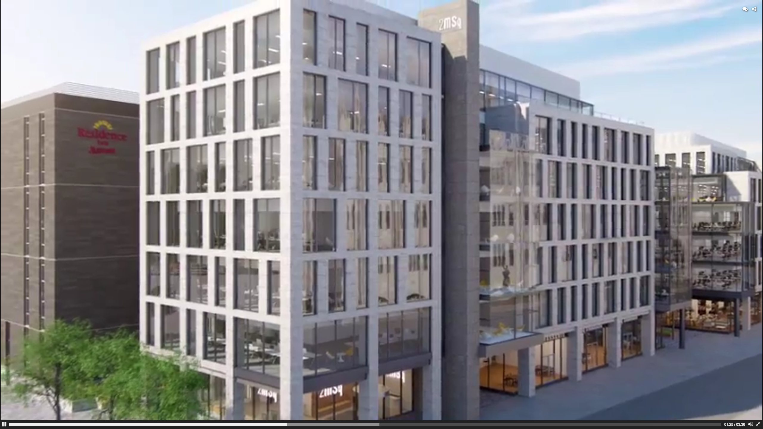 A screenshot from the new Marischal Square development video