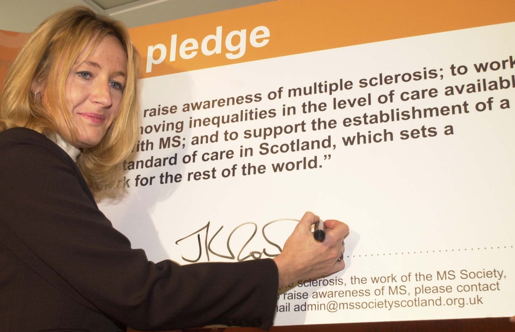 Author JK Rowling in her role as patron of the MS society Scotland at the opening of the Stuart resource centre in Aberdeen.