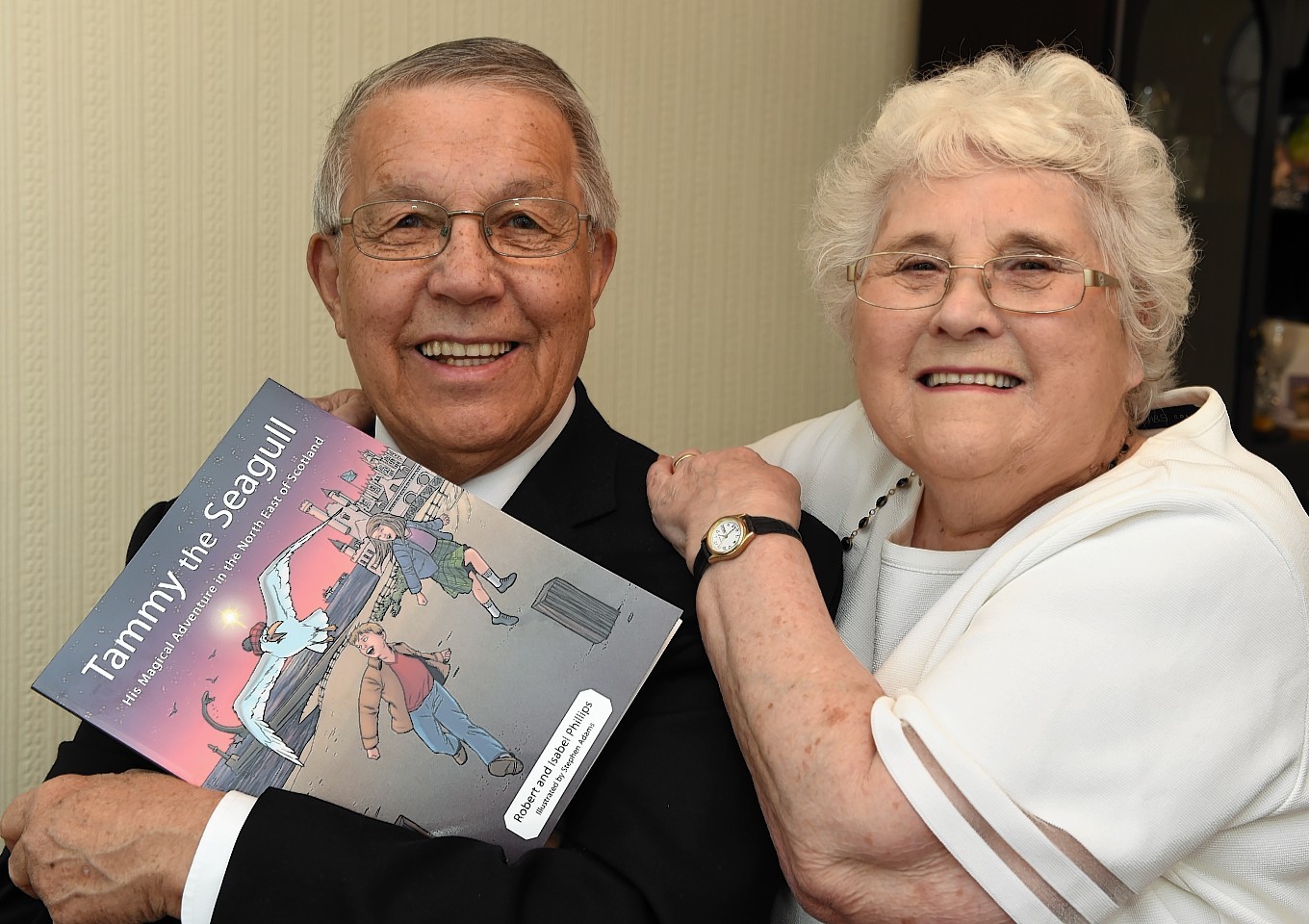 Robert and Isobel Phillips, Hazlehead, Aberdeen, have released a children's book, Tammy the Seagull. 
Picture by JIM IRVINE  11-9-15