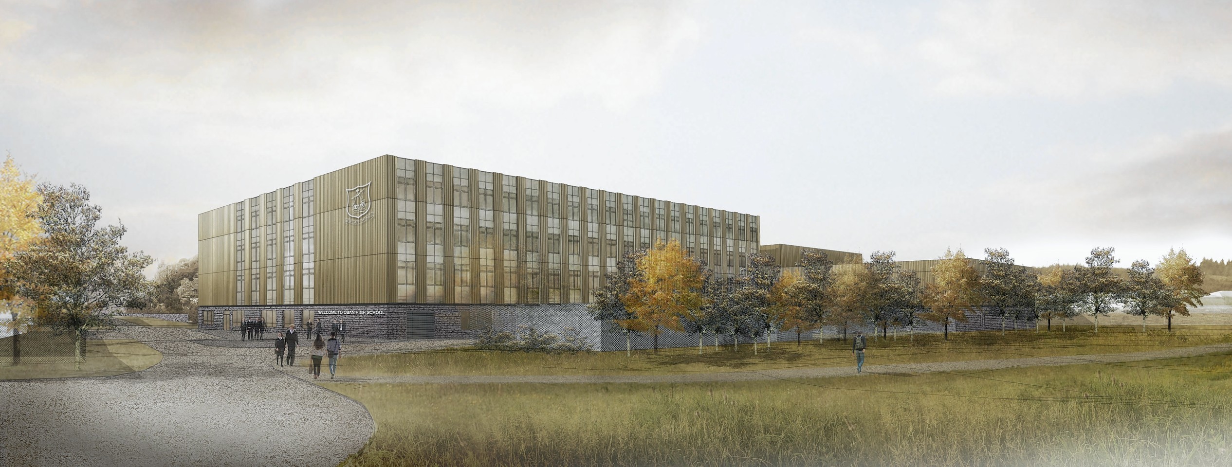 Artist impression of the new Oban High School