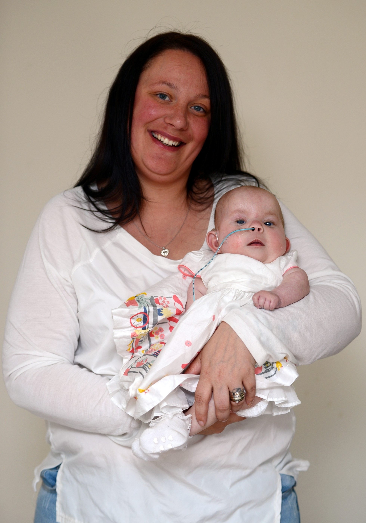 Cassidy McCrone, aged 5 months with mum Natalie 