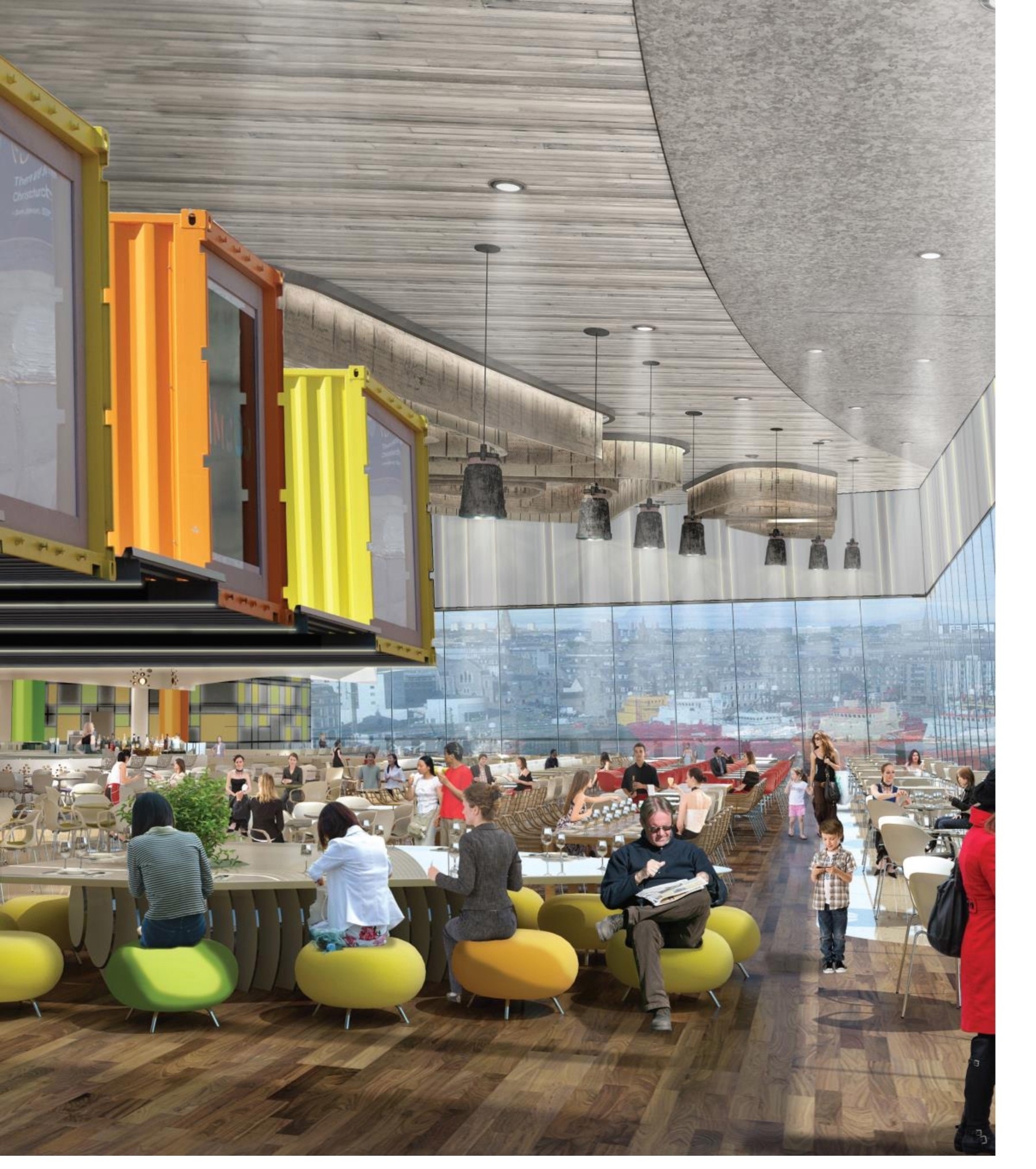 Artist impression of the planned revamp of Aberdeen's Union Square. This image shows an propsed food court Submitted 