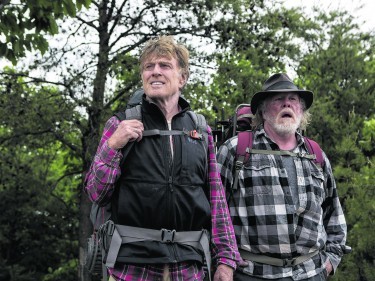 Robert Redford, left, and Nick Nolte take a trip in A Walk in the Woods