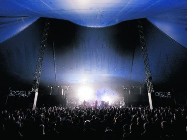 Headliners Twin Atlantic fill the tent for Loopallu's sold-out 10th birthday bash. Photo:  Paul Campbell 