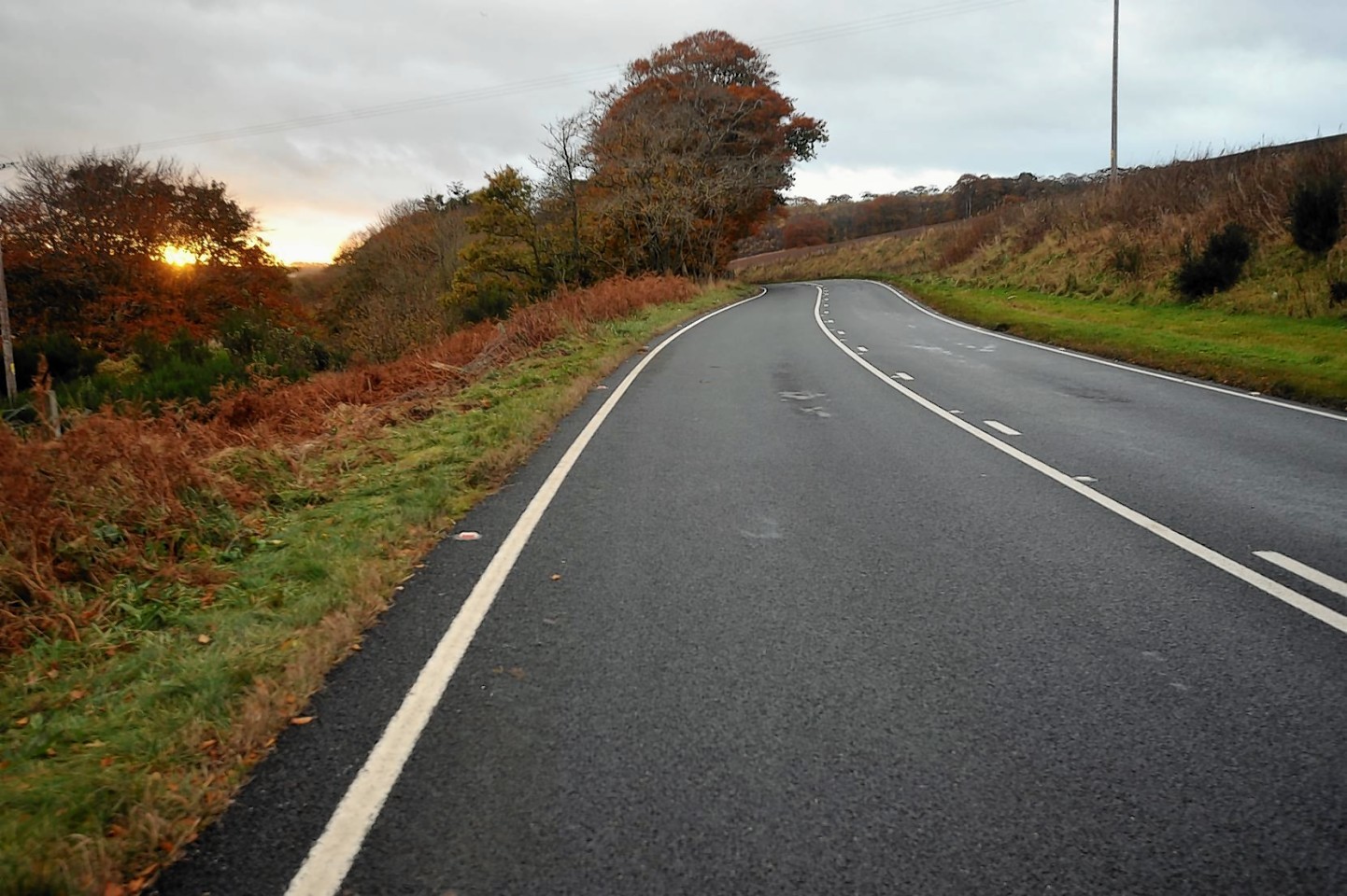 The A947 Aberdeen to Turriff road