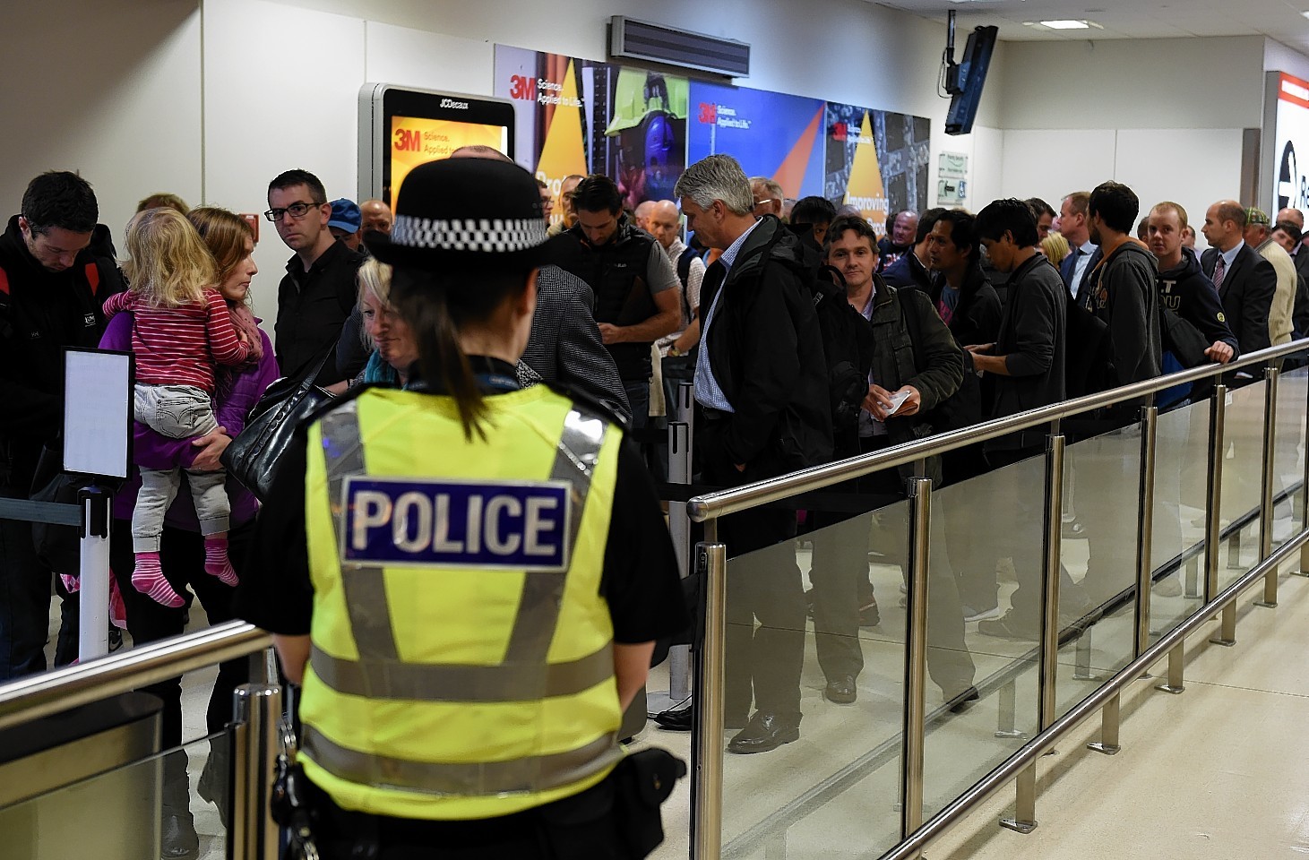 The departure lounge at Aberdeen International Airport was evacuated due to a security alert.

Picture by KENNY ELRICK     08/10/2015