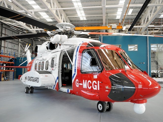 The Inverness-based coastguard helicopter Rescue 951 at its base