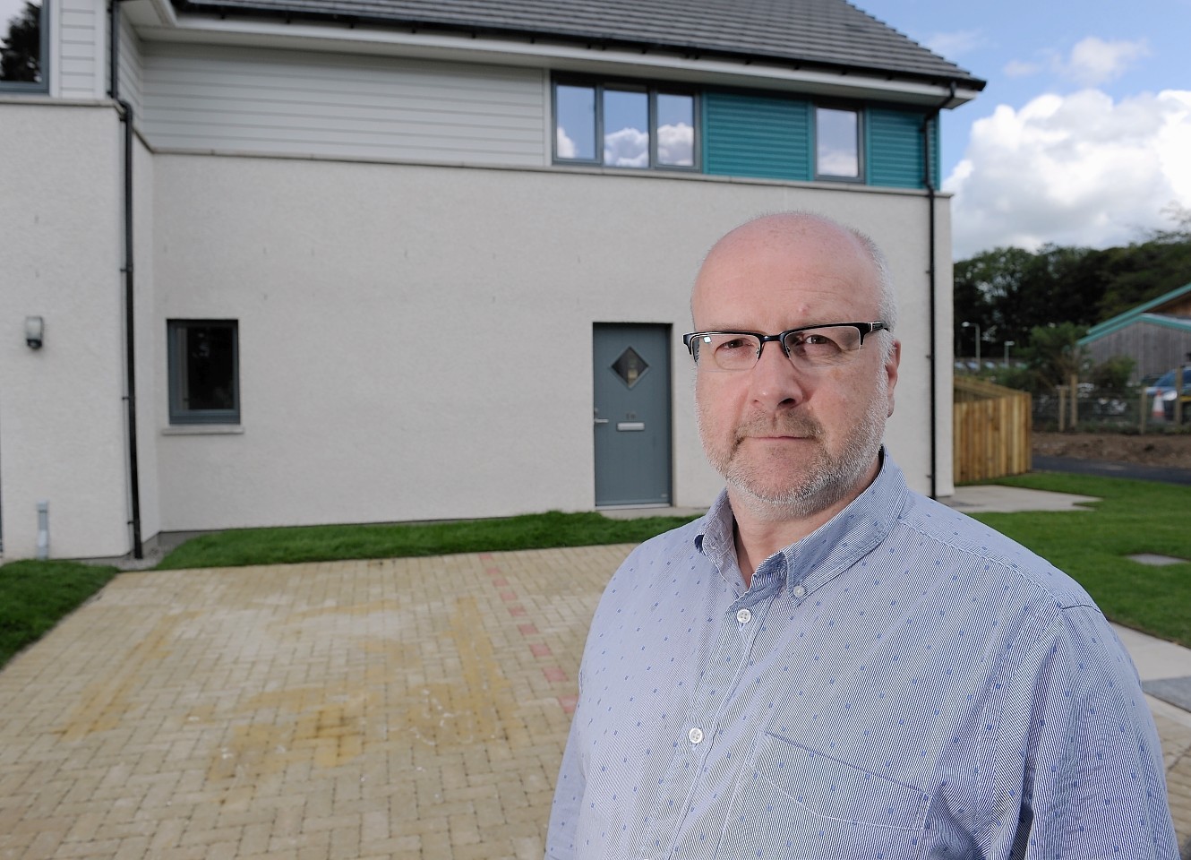 Albyn Housing chief executive Calum Macaulay at a recently built development in Smithton
