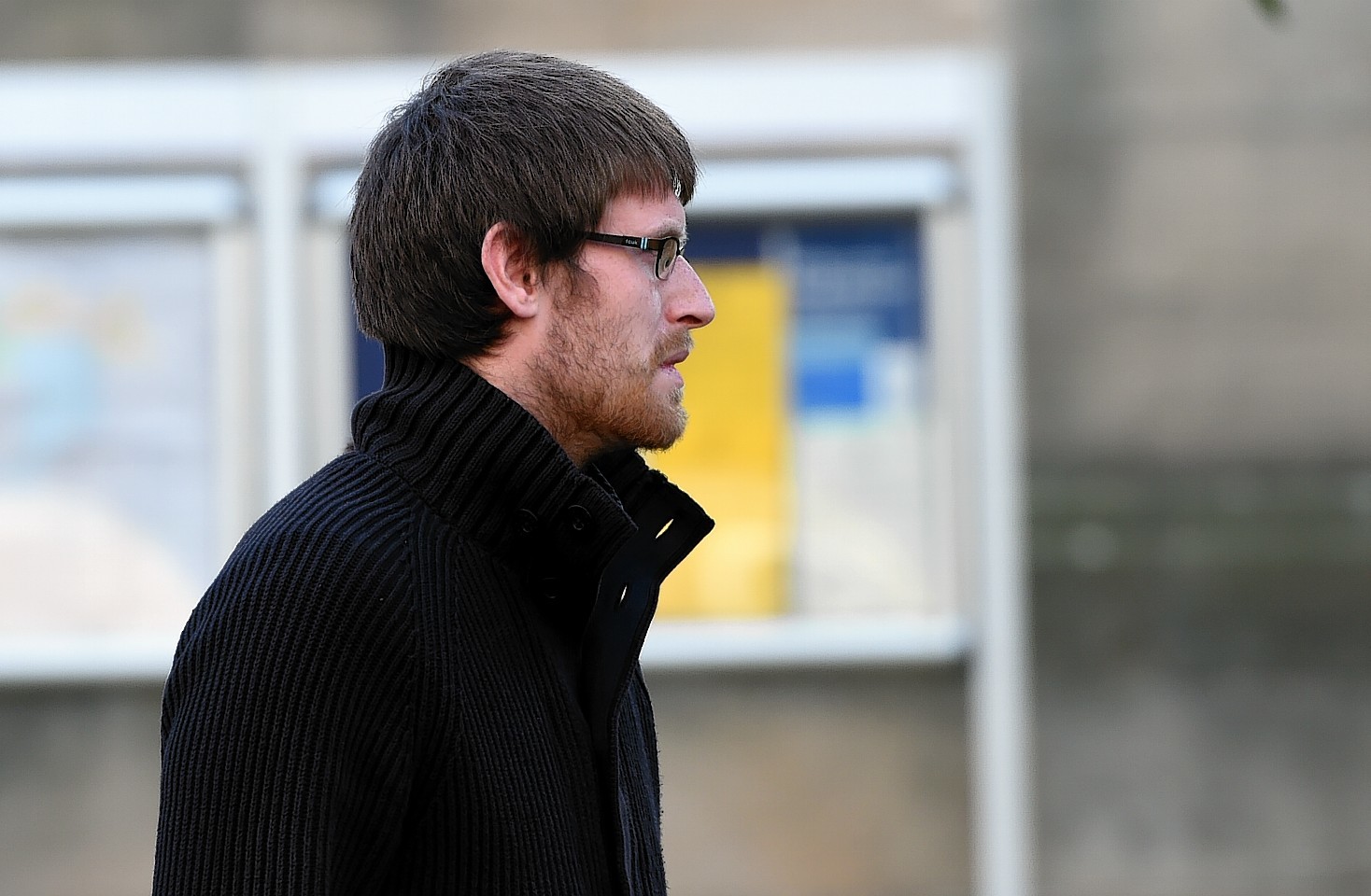 Connor McGrath leaving Elgin Sheriff Court