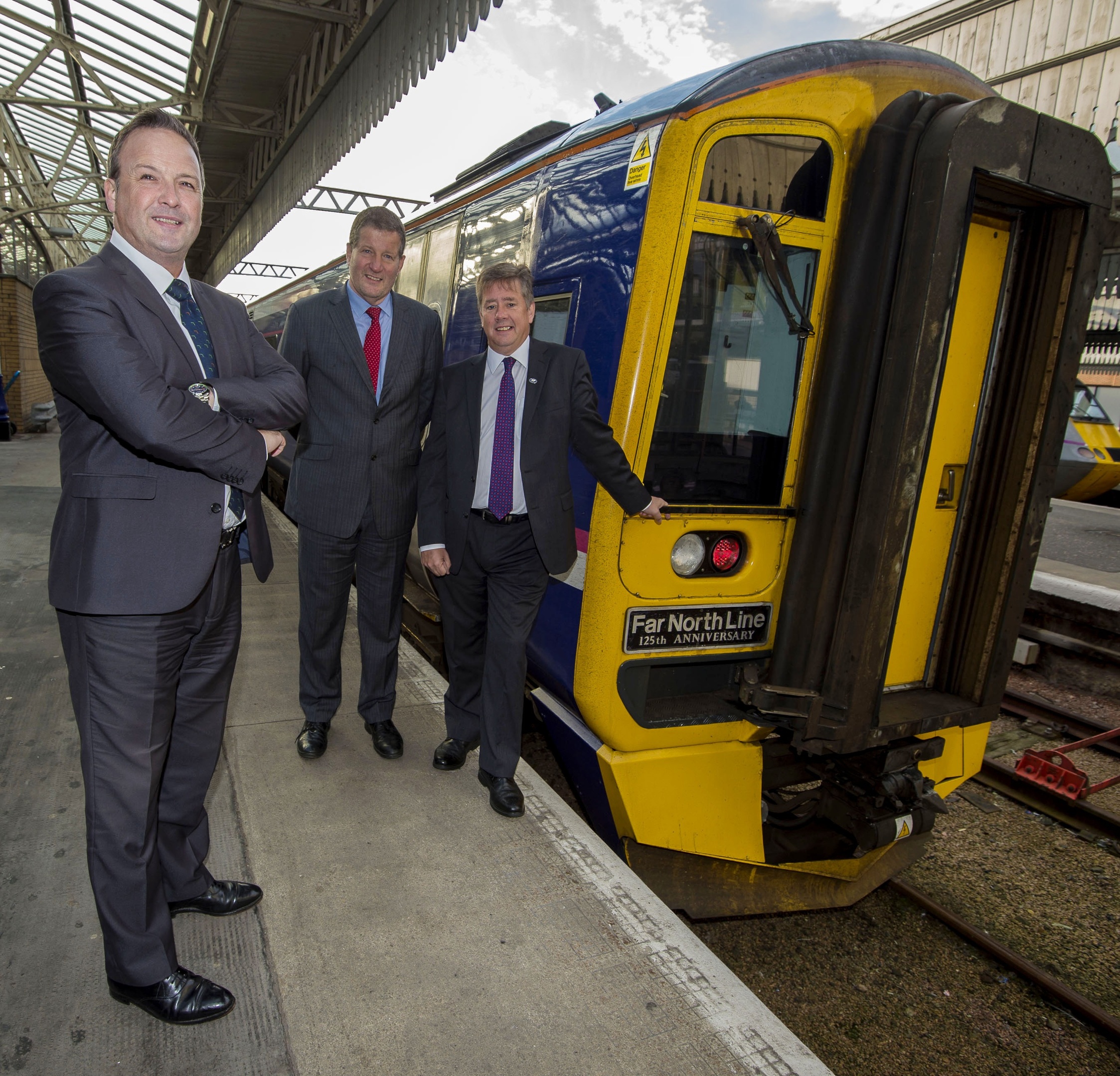 Infrastructure secretary Keith Brown MSP announces BAM as principal contractor for the £170m upgrade of the Aberdeen-Inverness line.