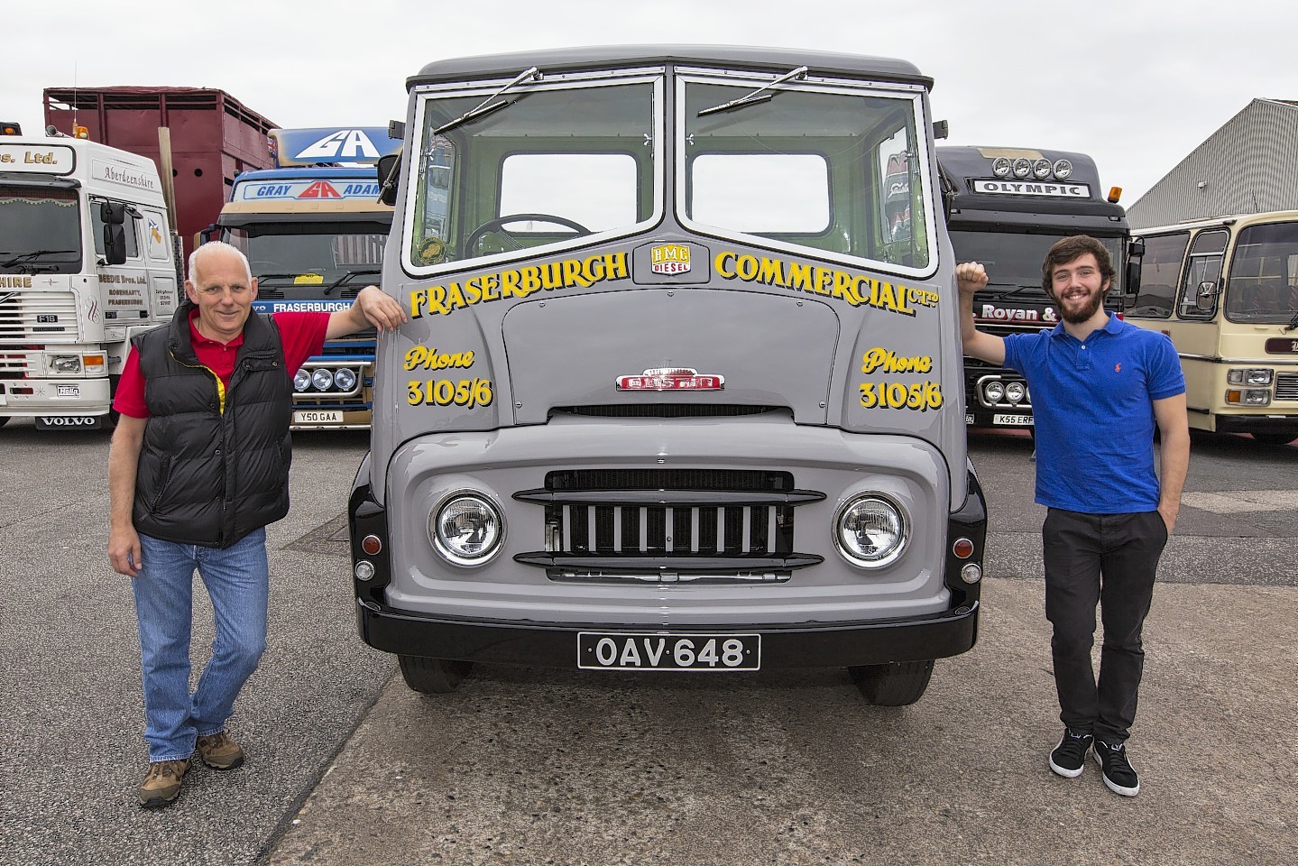 John Burnett and his son Stuart John Burnett and his father's 1957 truck.