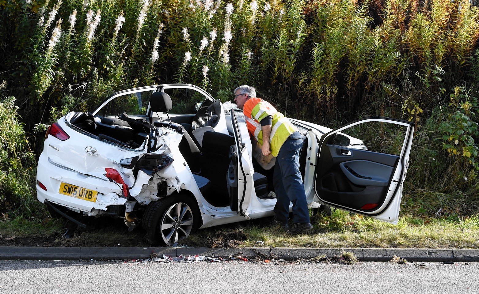 An RTC on the A90 approx 1mile north of Ellon. 
Picture by Jim Irvine  15-10-15