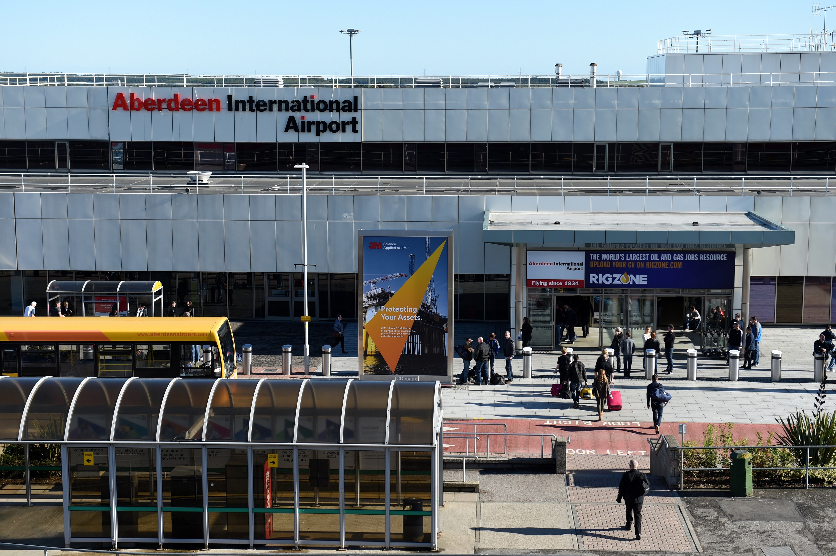 The departure lounge at Aberdeen International Airport was evacuated due to a security alert. Pictures by KENNY ELRICK     