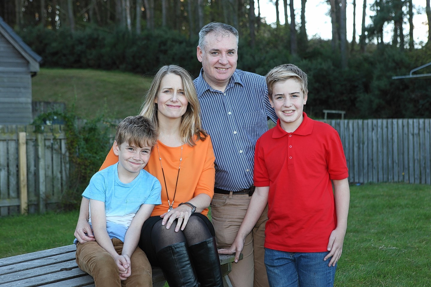 Fiona and Richard Lochhead with their children