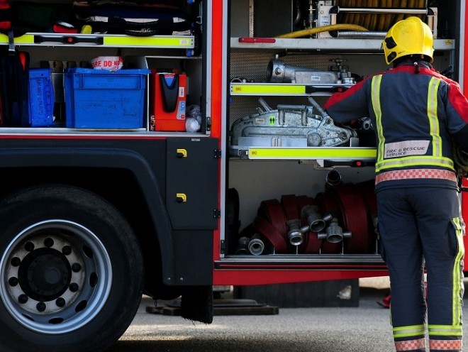 Firefighters dealt with the blaze