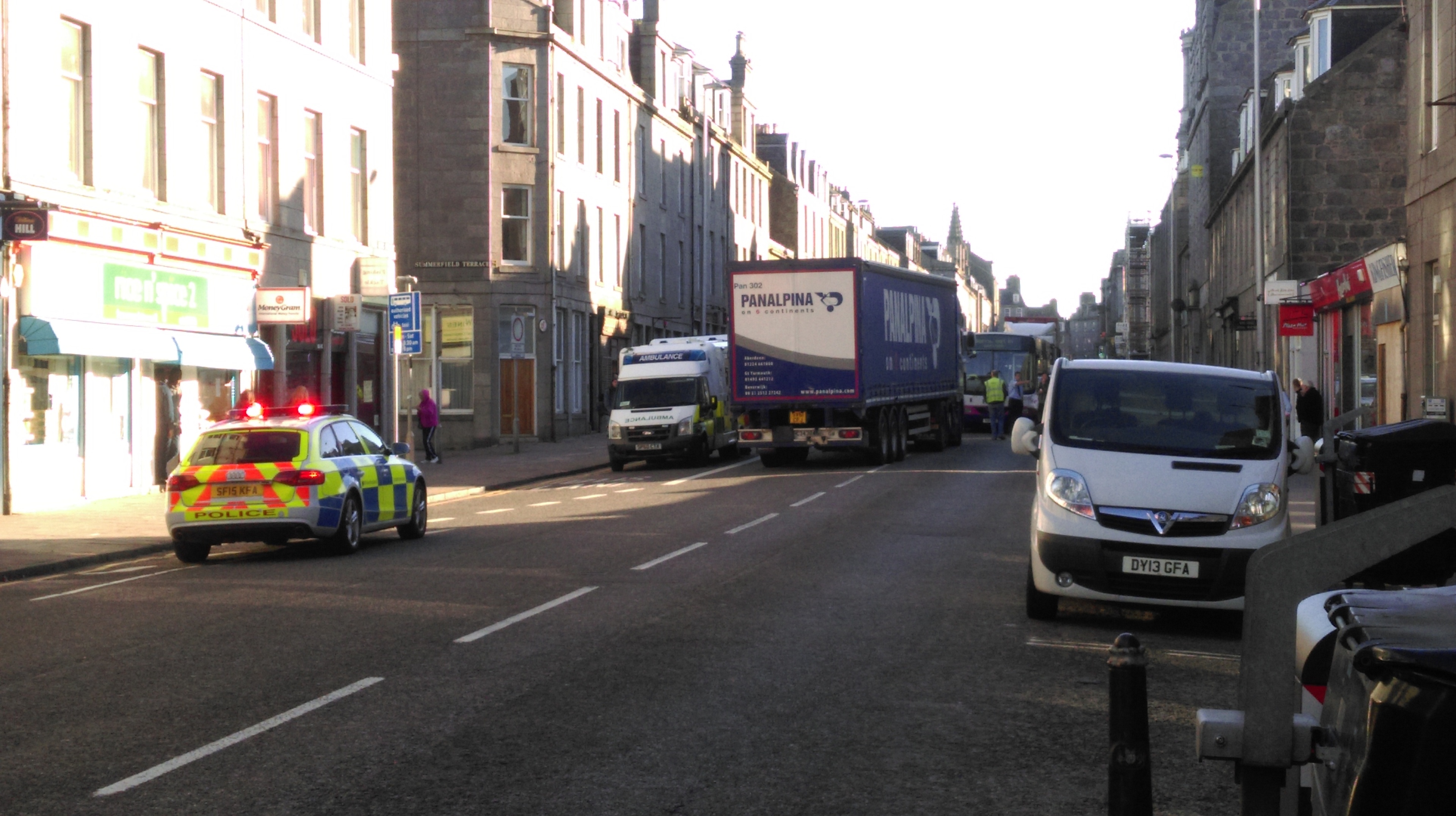 The woman was hit by the lorry on King Street, Aberdeen