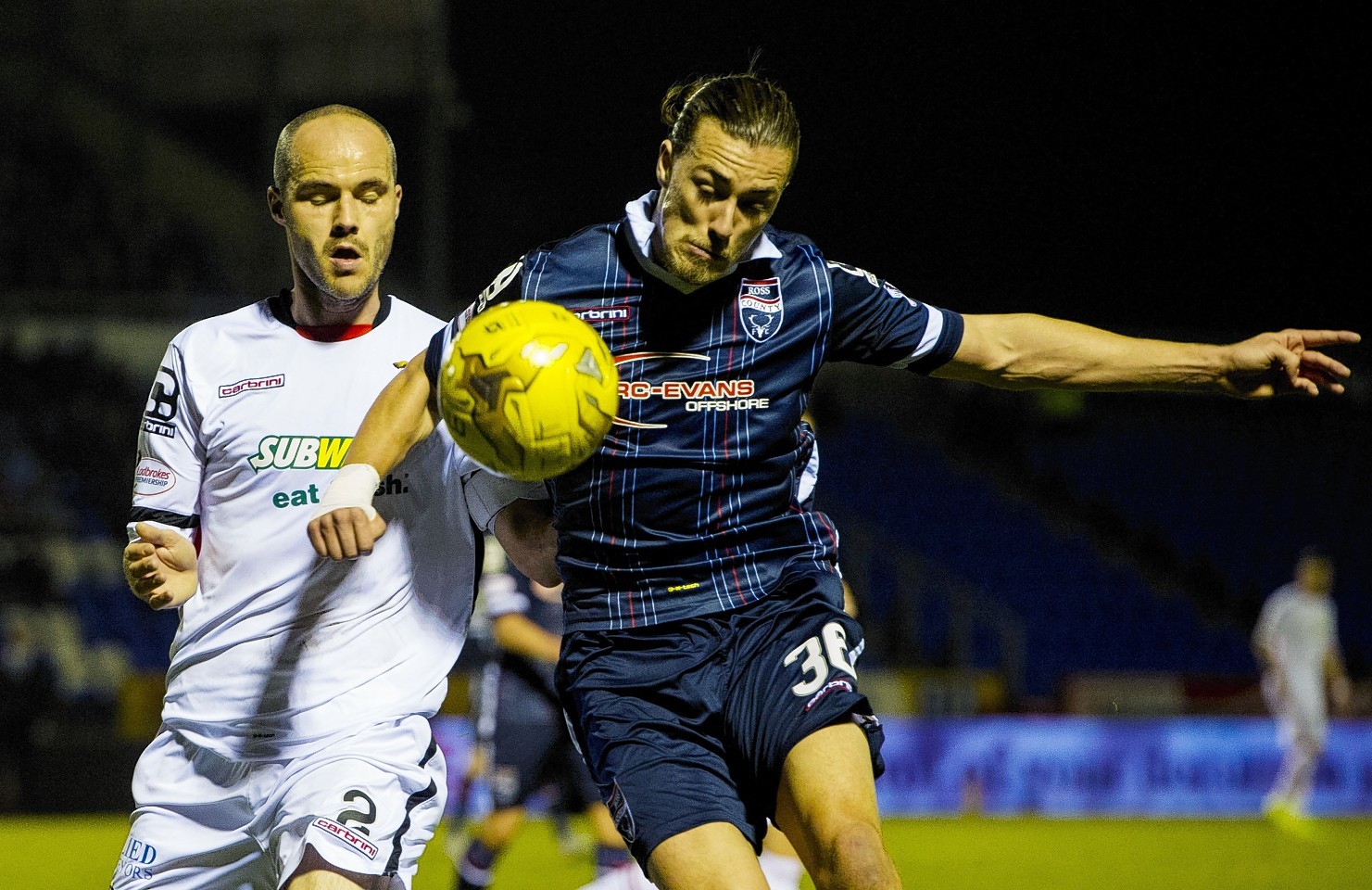 Jackson Irvine impressed in the heart of the Staggies midfield alongside Martin Woods 