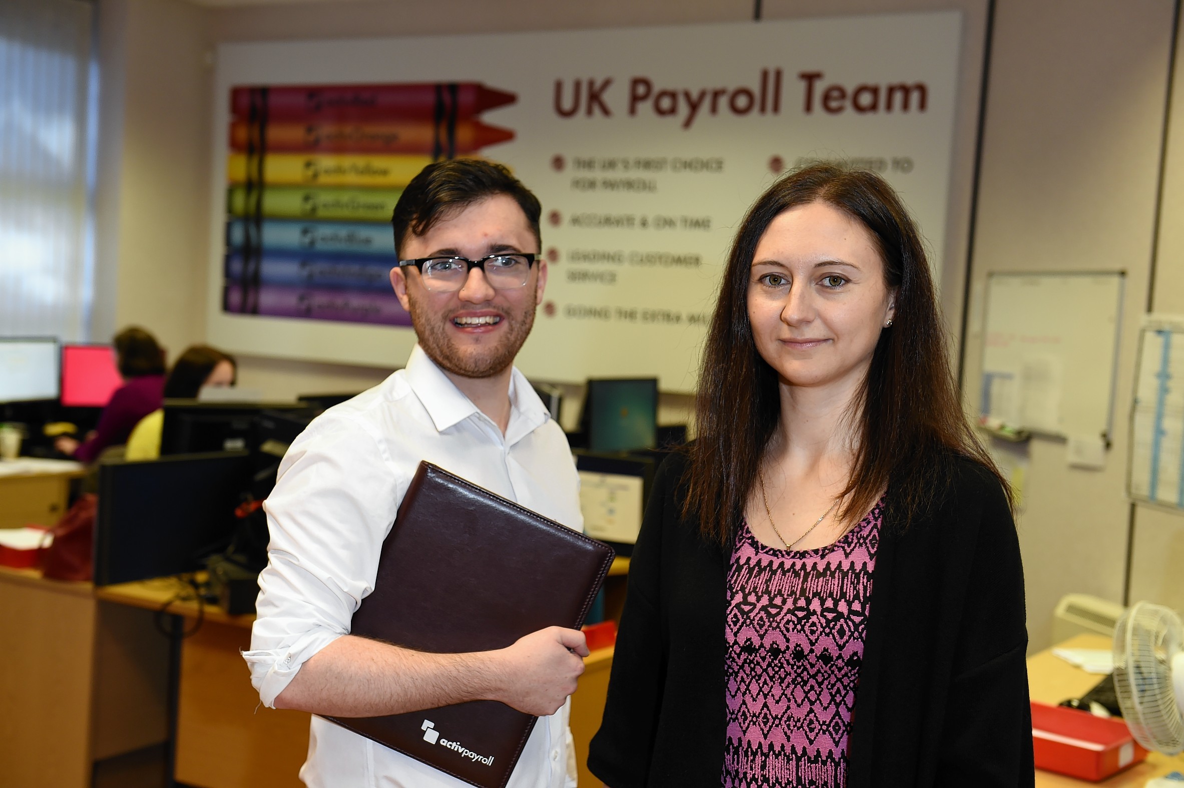 Activpayroll trainees
Kyle Shand and Nellija Lincika at the company's office in Cults.

Picture by KENNY ELRICK     08/10/2015