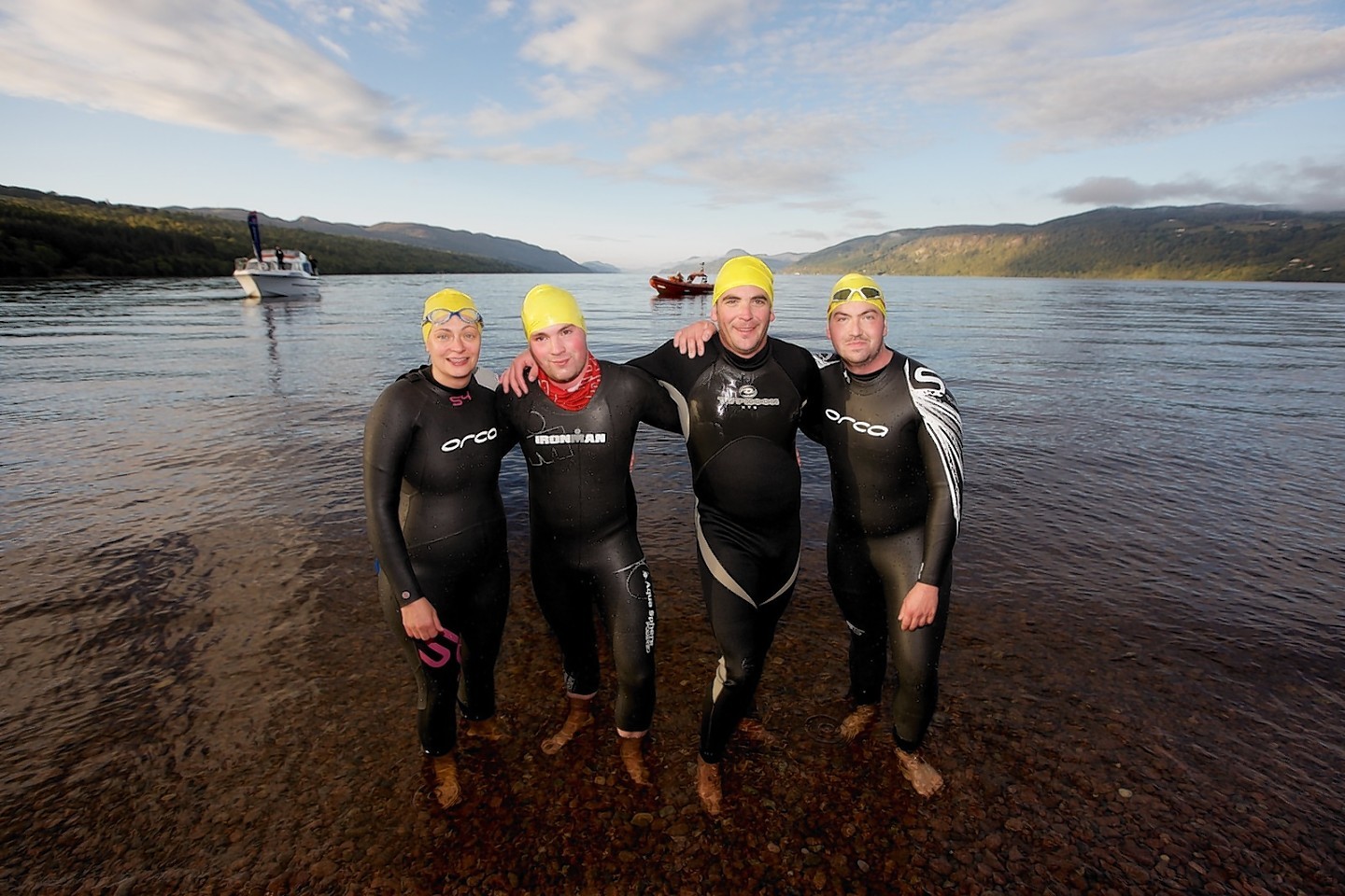 Swimmers Jamie Young, Kris Gordon, Michelle Gordon and Al Marshall