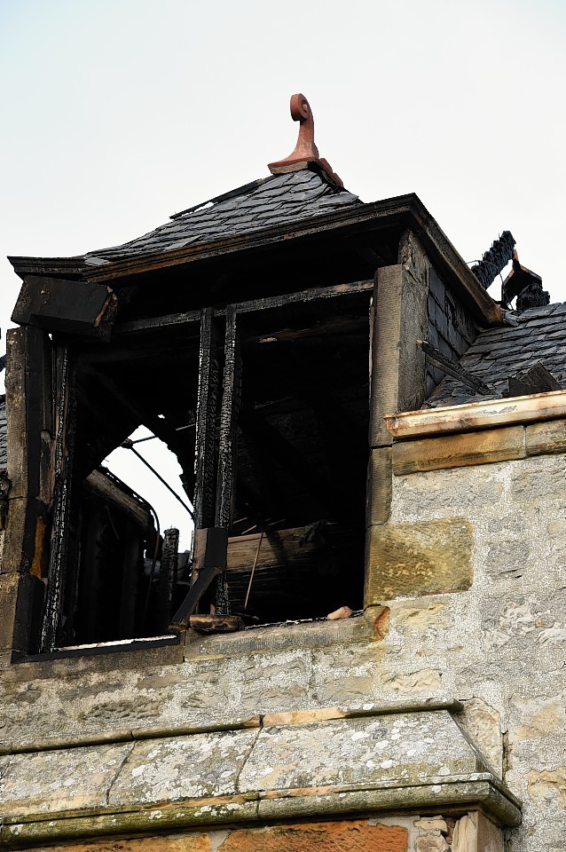 The scene of the fire at Prospect Terrace, Lossiemouth